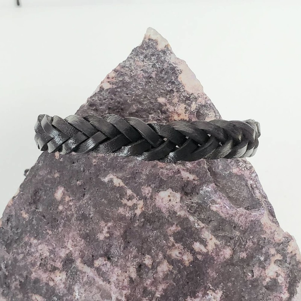 Unbranded Braid Woven Leather Adjustable Wristband Bracelet Unisex